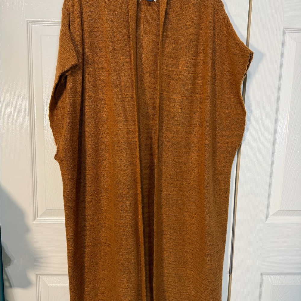 Universal Thread Rust Orange Open Front Cardigan - image 1